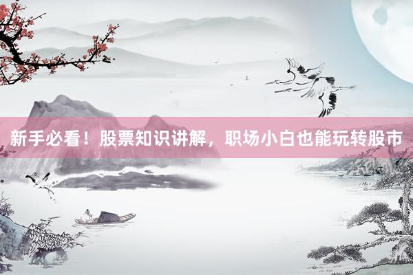 新手必看！股票知识讲解，职场小白也能玩转股市