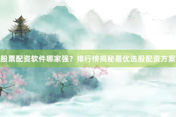 股票配资软件哪家强？排行榜揭秘最优选股配资方案